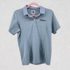 FootJoy Women Small Golf Polo Titleist FJ Logo Gray Performance Stretch Shirt